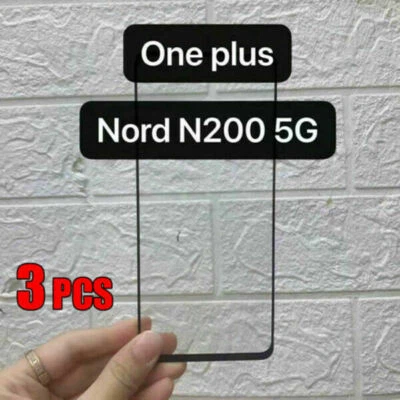 For OnePlus Nord N200 N10 CE 5G N100 FULL COVER Tempered Glass Screen Protector - Image 1 of 4