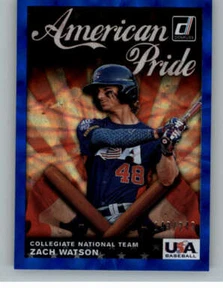 2019 Donruss American Pride Blue #24 Zach Watson \249 (ref 136947) - Picture 1 of 2
