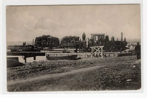 CHILE Punta Arenas dock Train Locomotive Magallanes NO editor 1908 circulated - Picture 1 of 2