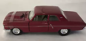 Ford Fairlane Thunderbolt 1964 Maisto escala 1:24 rojo borgoña modelo de coche fundido a presión - Imagen 1 de 24