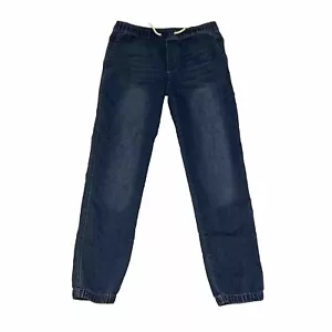 Boys BKC The Joggers Size 12 EUC Soft Denim Medium Wash Elastic Waist With Tie - Picture 1 of 5