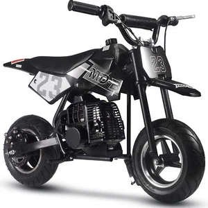 MotoTec Gas Bike 50cc 2-Stroke Supermoto Kids' Black Off-Road Dirt Bike - Picture 1 of 5