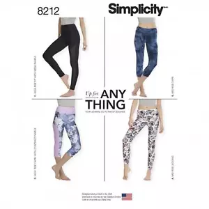 Leggings Misses Simplicity MODELLO CUCITO 8212 in 2 lunghezze taglie XXS-XXL - Foto 1 di 7