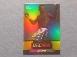 2010 TOPPS UFC JON JONES REFRACTOR RARE BEAUTIFUL CARD LOW POP BEAUTY MINT!!! - Picture 1 of 2