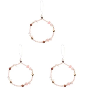 3 Count Mobile Phone Straps Miss Bead Charm Beaded Cellphone Chain - Zdjęcie 1 z 12