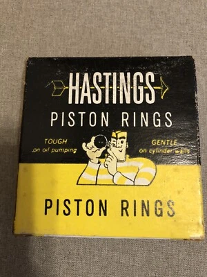 Vtg Hastings Piston Rings Original Set lot of 2 Pc Original Package 8/6498 std - Изображение 1 из 4