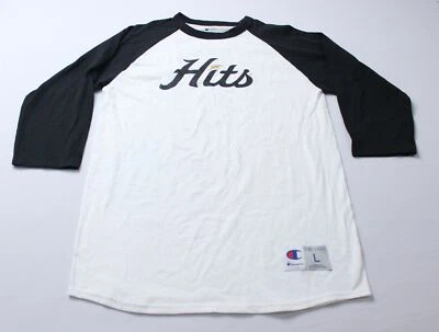 Champion Unisex Adult's Hits 11 Raglan Style Shirt EJ3 Black/White Large - Image 1 of 3