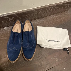 Moreschi Blue Suede Loafers - Picture 1 of 6