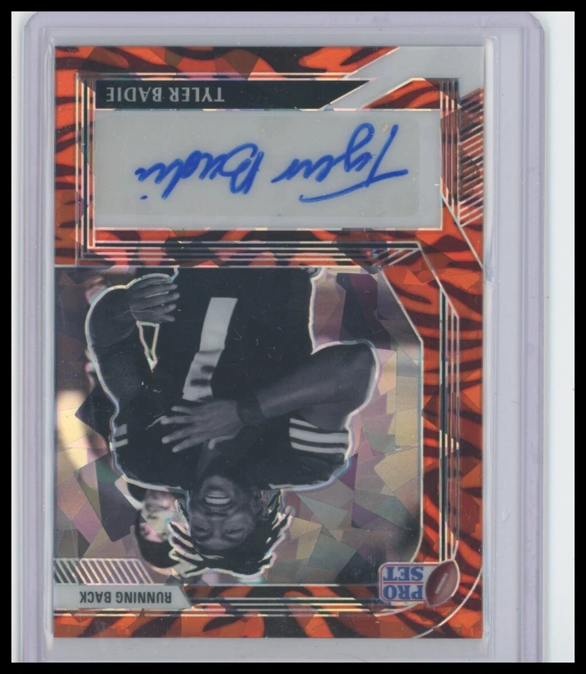 TYLER BADIE 2022 Leaf Pro Set Metal WAVE REFRACTOR AUTO #1/5 Broncos RC - Image 1 of 2