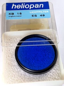 Heliopan 49mm KB 15 80A Blue Cooling Color Coated Lens Filter Germany 49 mm ES49 - Picture 1 of 6