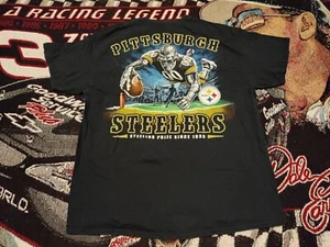 Vintage Y2K Pittsburgh Steelers NFL Robot Transformer Majestic T-Shirt Size XL - Picture 1 of 5