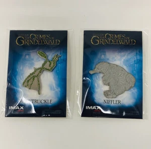 Exclusive NIFFLER & BOWTRUCKLE PINS Crimes Grindelwald Fantastic Beasts IMAX AMC - Picture 1 of 4