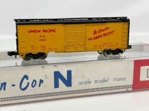 Vtg Con-Cor N Scale 1001-H Union Pacific 40' Boxcar #499087 - Picture 1 of 3