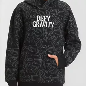 New WICKED Boys Youth Pullover DEFY GRAVITY Hoodie SweatShirt S Small Black - Picture 1 of 3