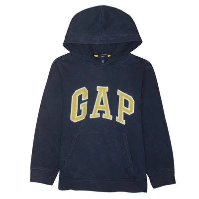 Gap 90's Spellout Pullover Hoodie XLarge Navy Blue - Image 1 of 4