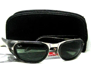 Ray-Ban USA Vintage B&L 90s Spinal W2660 Mock Clear gray Mint Sunglasses & Case - Picture 1 of 15