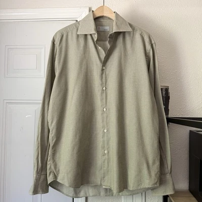 Camisa MISSONI Vintage Hombre Marrón Crema Tostado Manga Larga Abotonada Foto 1 de 4