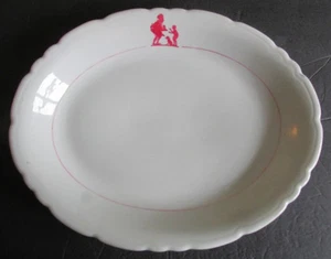 Howard Johnson's Restaurant Ware China 12" Platter w Pie Man Boy & Dog - Picture 1 of 4