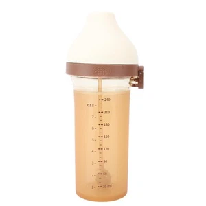 Flip Top Baby Sippy Cup Baby Straw Cup 240ml Weighted Straw For Over 12 Months - Picture 1 of 12