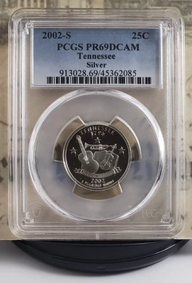 2002-S State Silver Proof Quarter - Tennessee - PCGS PR69DCAM - Nice! 2085 - Image 1 of 4