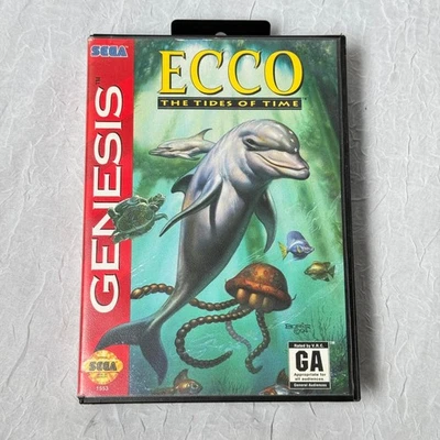 Ecco: The Tides of Time (Sega Genesis, 1994) CIB – Very Clean Box & Cartridge - Image 1 of 4
