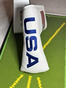 NEW USA Golf Club Blade Putter Head Cover with Magnetic Closure White - Picture 1 of 5