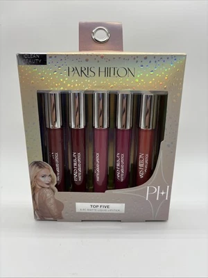 Juego de 5 lápices labiales líquidos mate PARIS HILTON TOP FIVE Sand Taupe Power Treasure Foto 1 de 4