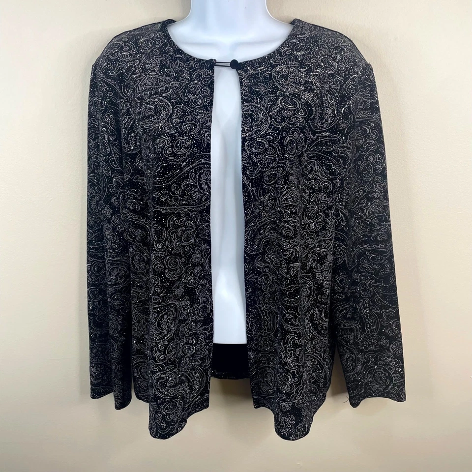 Chaqueta De Colección Para Mujer Brillo Fiesta Distintiva Grande Vacaciones Cóctel Boda Año Nuevo Foto 1 de 4