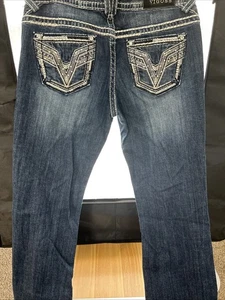 Vigoss The Chelsea Boot Cut Jeans Blue Denim Womens Size 9/10 Length 33 - Picture 1 of 7