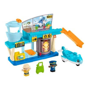 Fisher-Price Little People Toddler Toys Everyday Adventures Airport Playset with - Picture 1 of 6