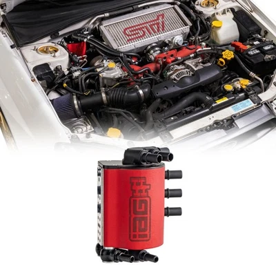 IAG Performance Air Oil Separator AOS for Subaru WRX 06-07 STi 04-07 Red Foto 1 de 4