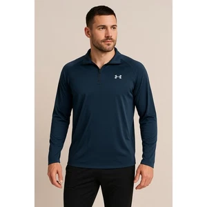 Under Armour Herren Medium 1/4 Zip Pullover Langarm Loose Fit Training Navy  - Bild 1 von 8