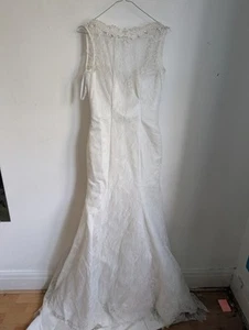 Lenovia Ivory Beaded Lace Mermaid Wedding Dress Size S Bnwt (T39) - Picture 1 of 10