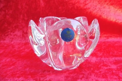 Hermoso Candelabro De Vidrio Royal Copenhagen Lotus - Imagen 1 de 4