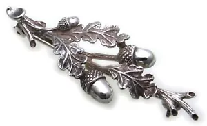 Brosche echt Silber 925 Eichenlaub Jagdschmuck Grandelschmuck Grandelbrosche - Bild 1 von 2