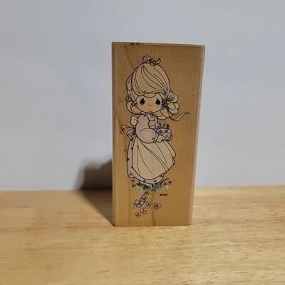 Precious Moments Birthday Blessing UN001 Wood Mount rubber stamp by Stampendous - Image 1 of 4