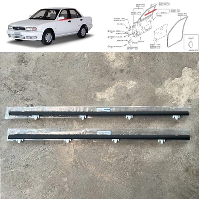 90-94 for Nissan Sentra B13 Tsuru Sunny 4D front door belt line rubber seal - Imagem 1 de 4