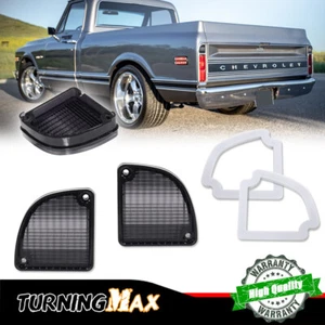 Pair Reverse Light Lens & Gaskets for 1967-1972 Chevrolet Pickup Truck Smoked - Picture 1 of 8