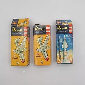 3 Vintage Miniature Revell Dollhouse 1:12 Models Airplane & Missile Kits Rare - Picture 1 of 7