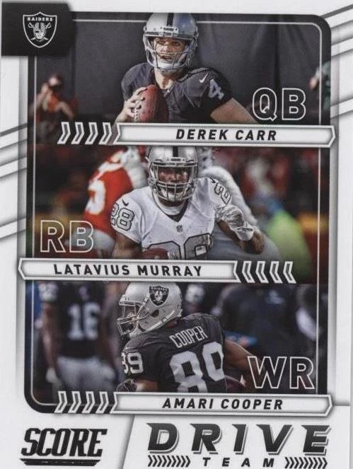 2017 Score Amari Cooper Derek Carr Latavius Murray #18