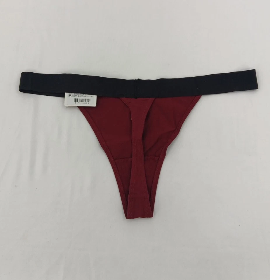 DKNY Mujer Tanga Ropa Interior Granate/Negro Estilo Grande DK5004 AC7 Foto 1 de 1