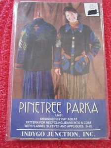 MISSES JACKET PARKA COAT Recycled Jeans Sewing Pattern S-XL INDYGO JUNCTION UC! - Picture 1 of 2