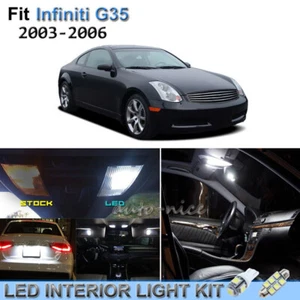 11pcs Bright White Interior LED Lights Package Kit For 03-06 Infiniti G35 Sedan - Picture 1 of 10