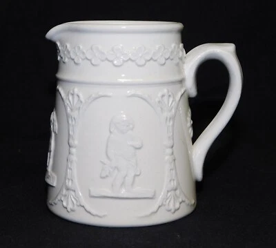 Antique 1800s DUDSON BROS White 3" English Neoclassical Creamer Pitcher - Image 1 of 4