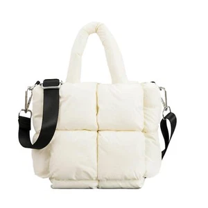 Puffer Tote Bag Small Puffy Bags For Women Lightweight Downfilled Crossbody Quil - Picture 1 of 7