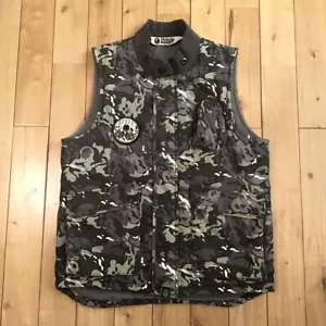 BAPE Octopus camo batting vest Gray A Bathing Ape Size M - Picture 1 of 10