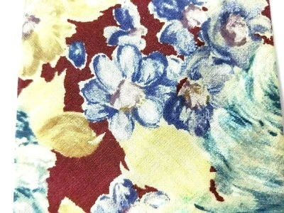 Gravata masculina Manhattan vermelha azul verde floral em excelente estado usado - Imagem 1 de 3