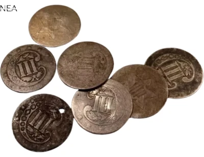 (1) 1854-1873 Random SILVER Three Cent Coin (3 Cent) ~ Type 2 or Type 3 ~ 1 Coin - Image 1 of 4