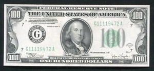 FR. 2155-G 1934-C $100 ONE HUNDRED DOLLARS FRN CHICAGO, IL GEM UNCIRCULATED - Picture 1 of 2