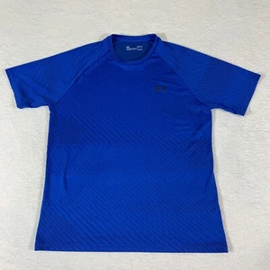 Under Armour kurzärmeliges T-Shirt Rundhalsausschnitt HeatGear Herren groß blau lose Passform - Bild 1 von 9